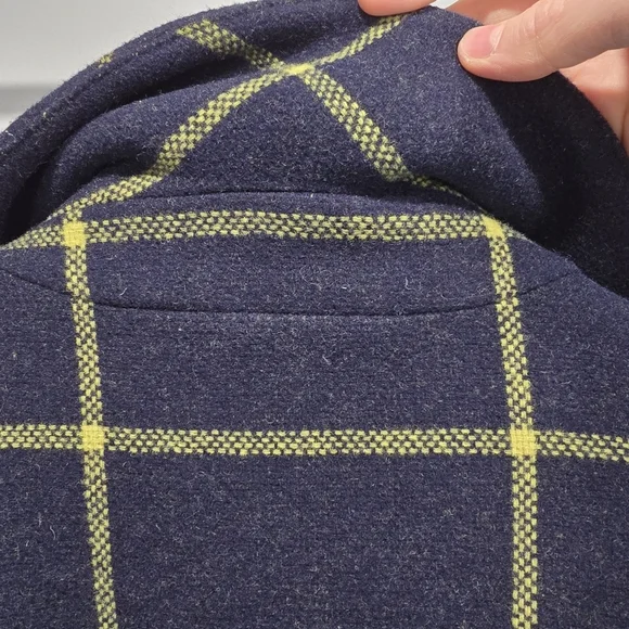 Bread n Butter Modern Cropped Check Wool Coat Size M - Picture 8 of 16